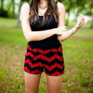 Judith March Crochet Zig Zag Shorts